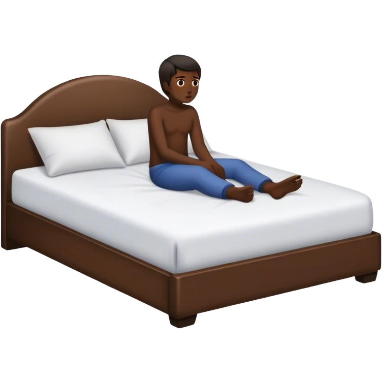 lying in bed facing away emoji