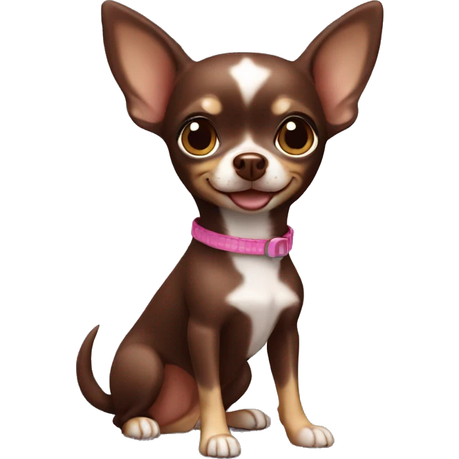 chocolate chihuahua girl emoji