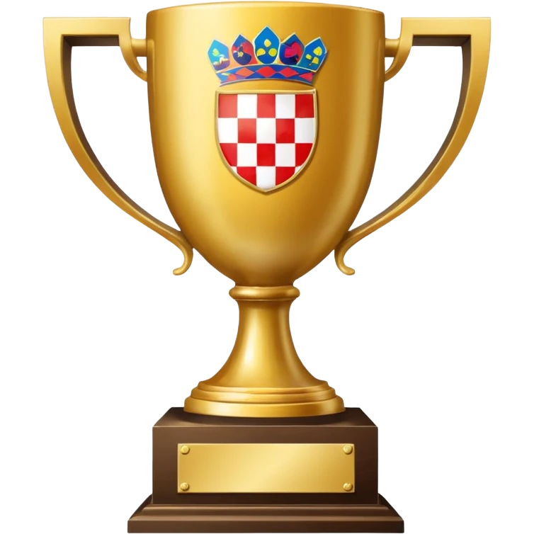 A trophy for Croatian championship emoji