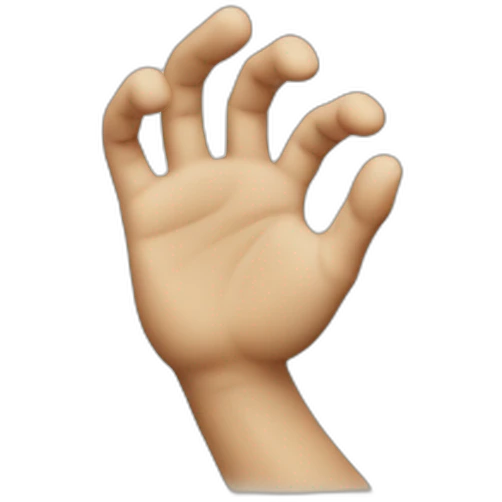 Hand on earth emoji