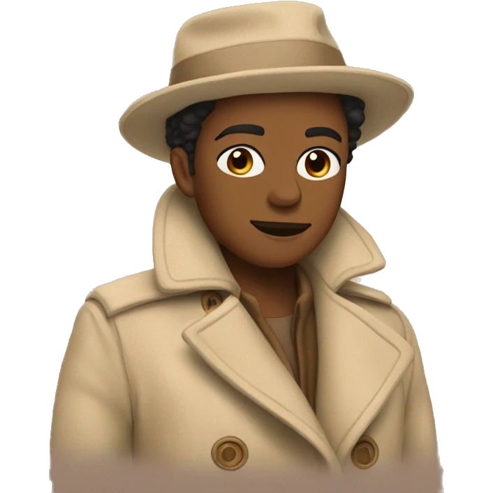 beige sherpa trench coat emoji