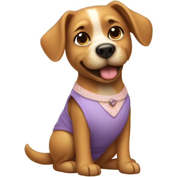 Dog in dress emoji
