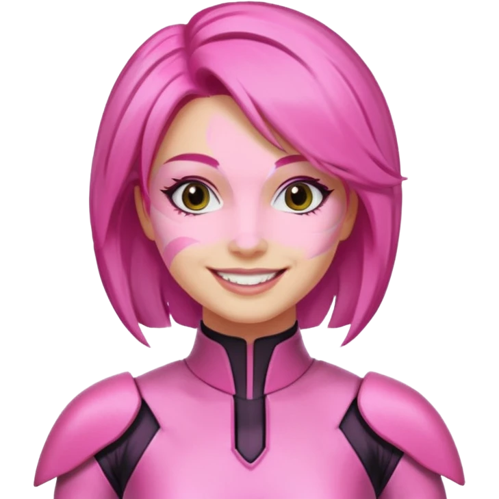 pink power ranger, woman emoji emoji