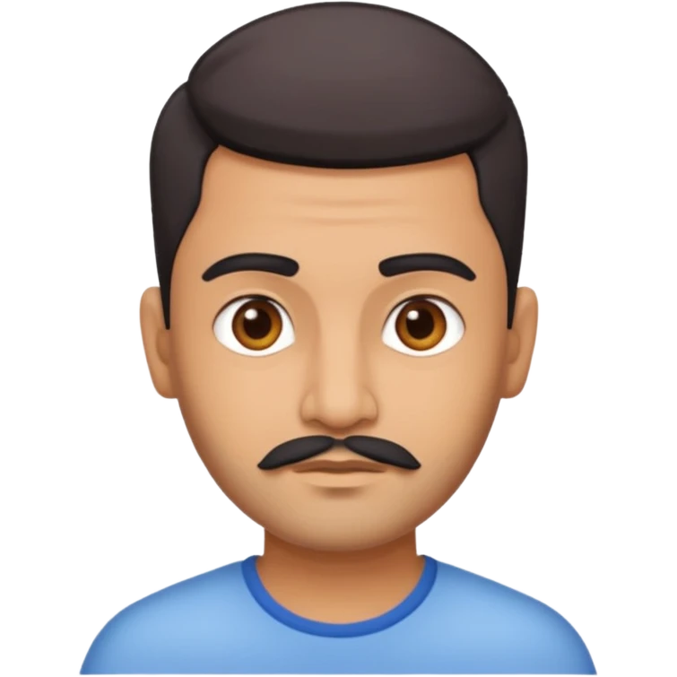 Indian man age 30s fade hair cut no mustache emoji