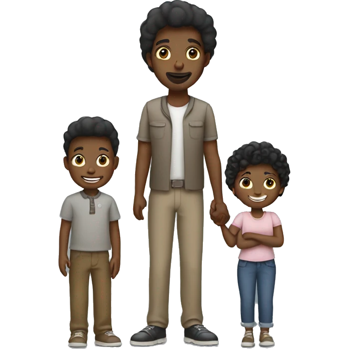 black family (mom, dad, boy, girl) emoji