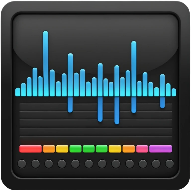 full black audio spectrum, the spectrum is black emoji