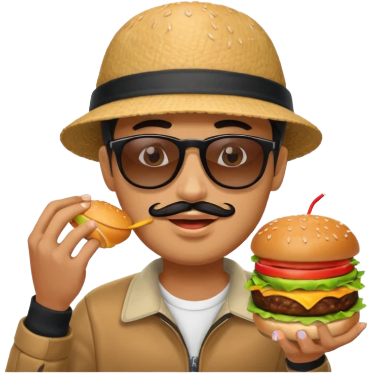 Man eating out emoji