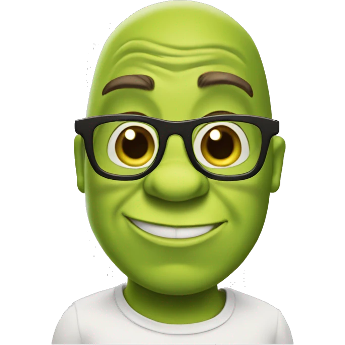 Shrek whit glasses emoji