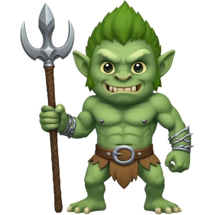 Troll with a club emoji