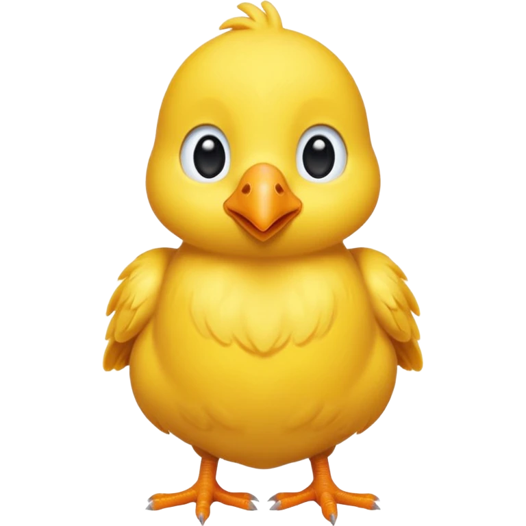 Un poussin mignon avec un coeur emoji