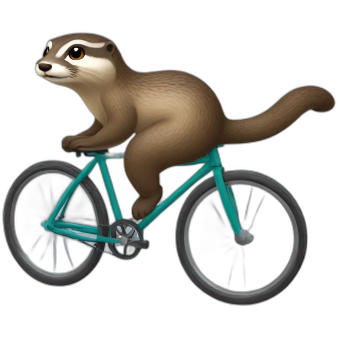 Loutre qui fais du vélo emoji