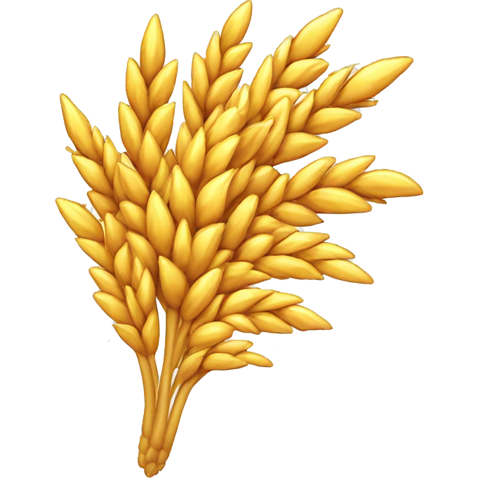 exploding wheat ear with ticker emoji