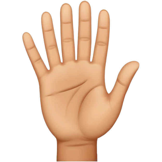 stop hand gesture with palm facing forward emoji