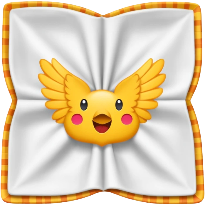 flapped patterned napkin emoji