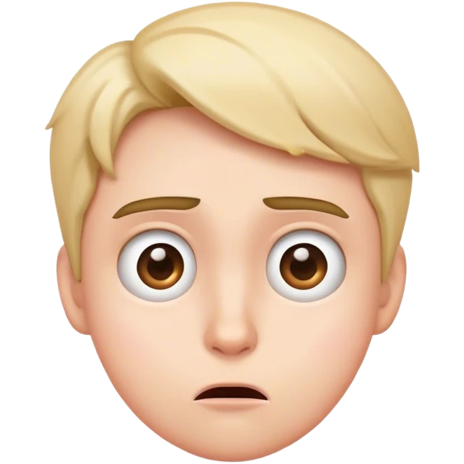 Confused face that’s innocent like angel emoji