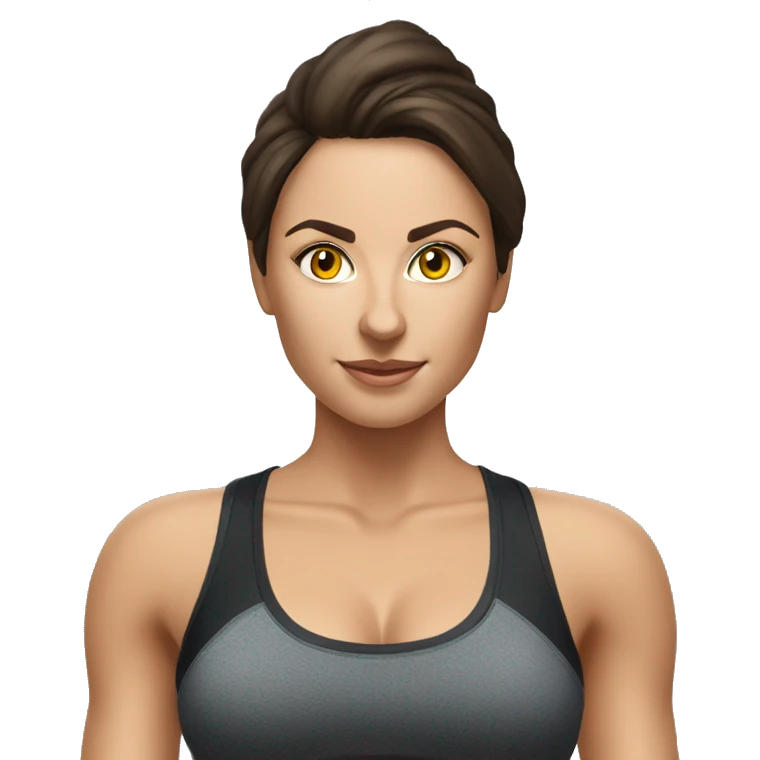 Ukrainian fitness woman brunette emoji