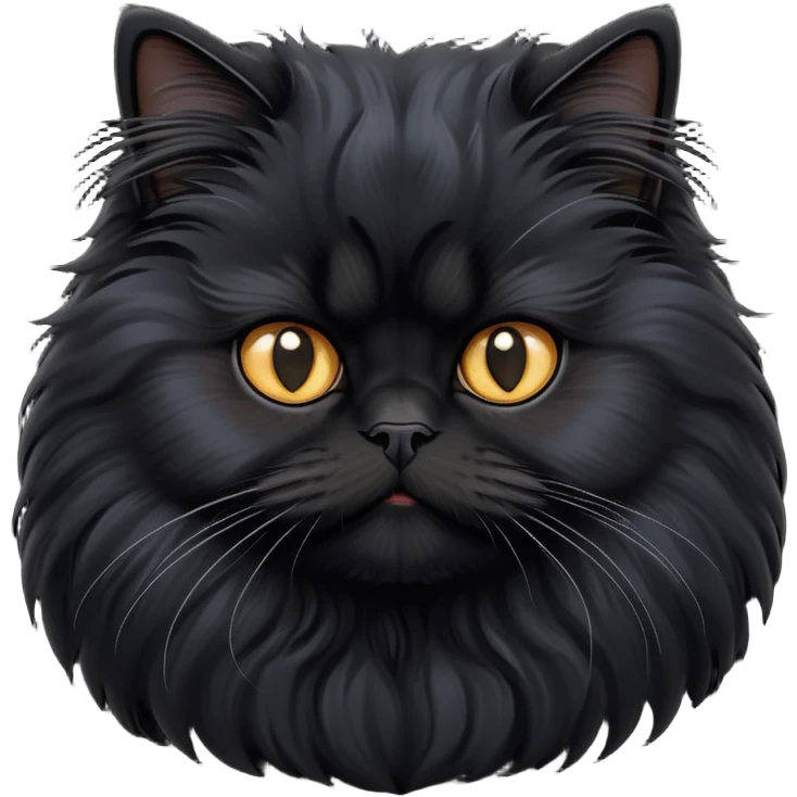 Black Persian Cat emoji
