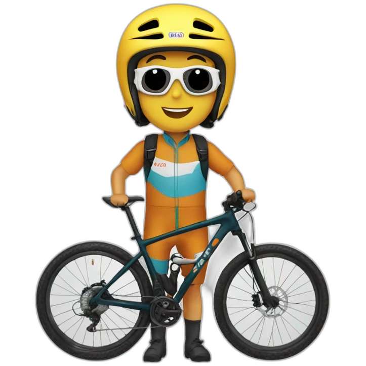 Chino ciclista de enduro emoji
