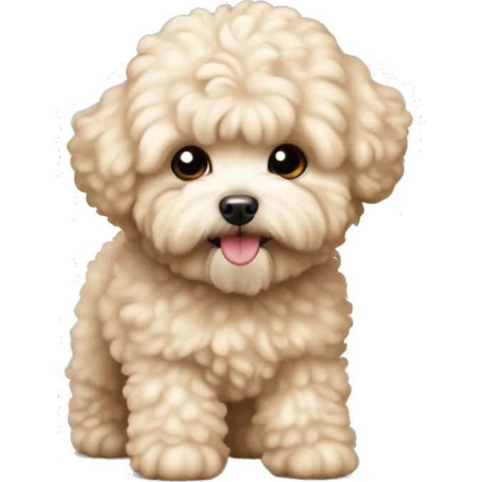 cream sand maltipoo fluffy not curly emoji