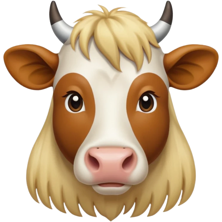 cow with long blonde hair emoji