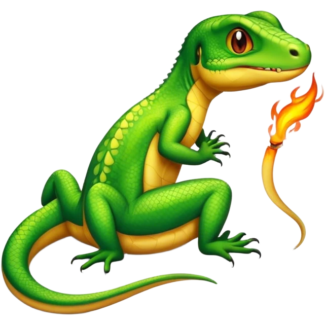 un lézard qui fume emoji