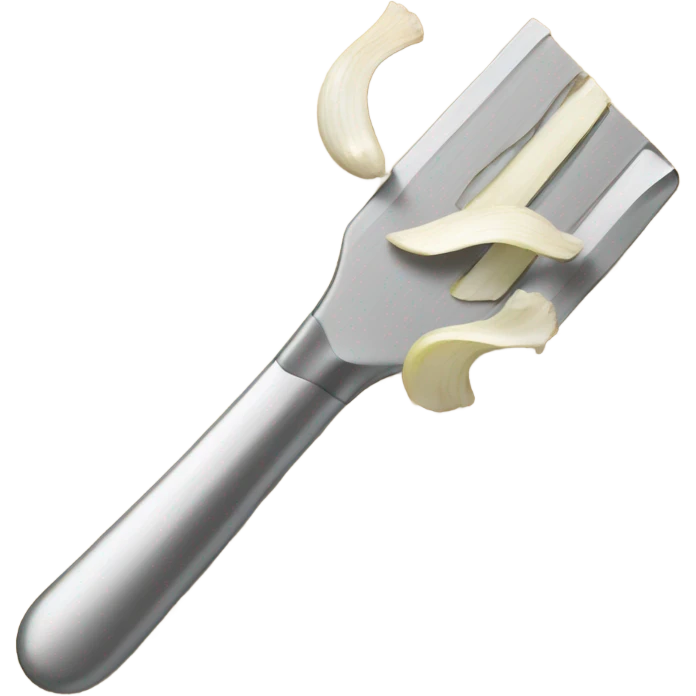 Razor blade cutting garlic  emoji