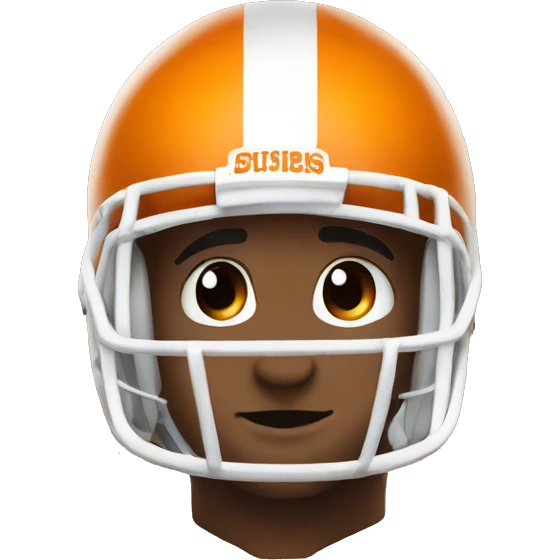 Tennessee volunteers football player number eight on jersey with helmet emoji