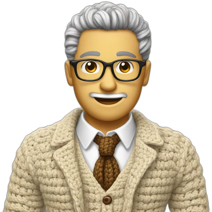 CROCHET TENUE PAR UN HOMME D'AFFAIRE emoji