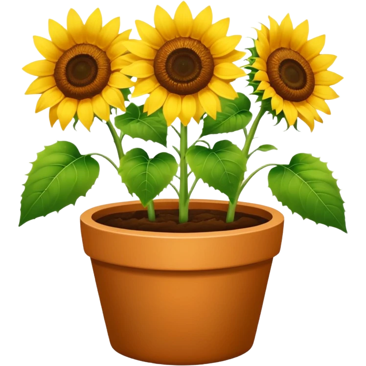 sunflowers pot emoji