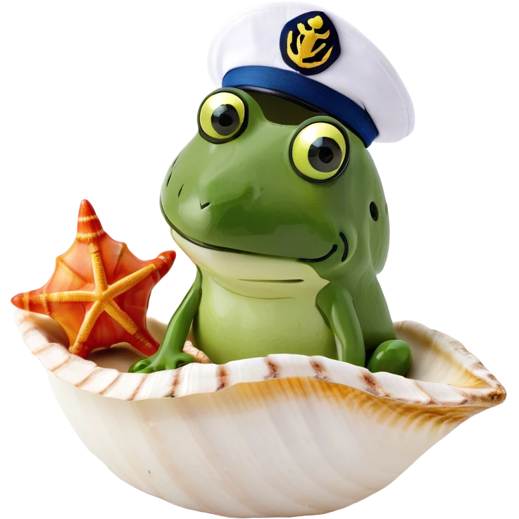 Mermaid on a seashell boat emoji