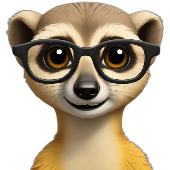Meerkat glasses emoji