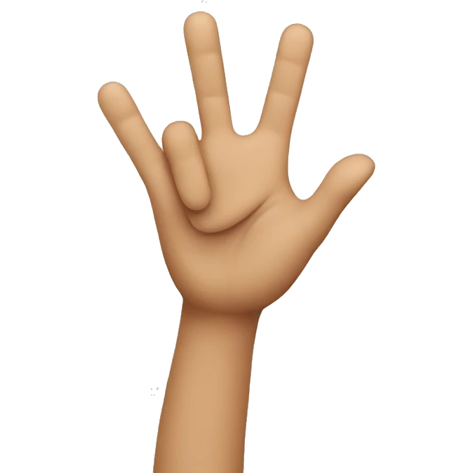 person waving hi emoji