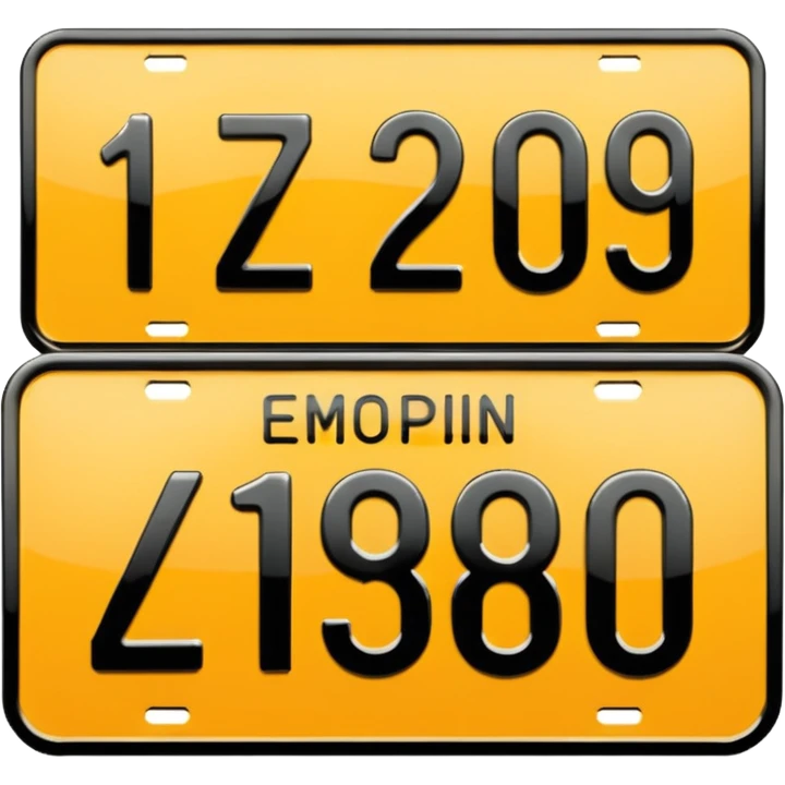 Car Plate emoji