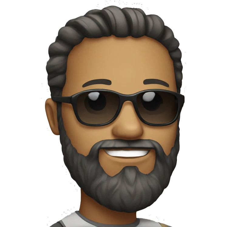 bearded guy in sunglasses portrait emoji