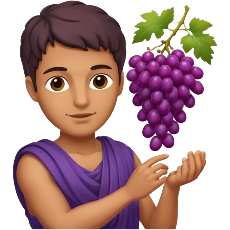ancient greek with grape emoji