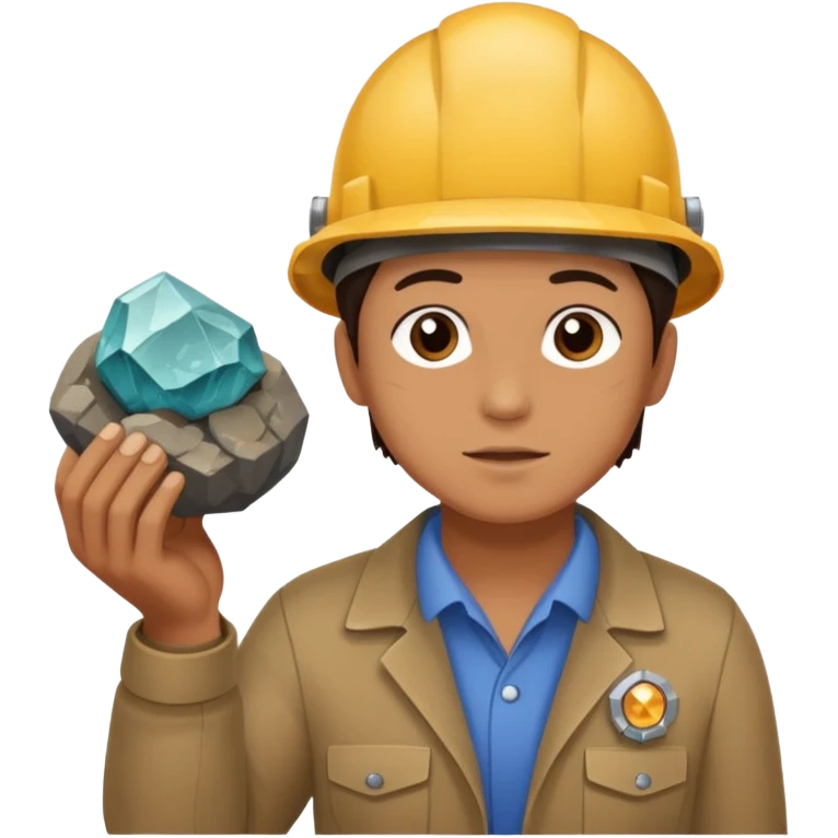 mineral rock fan geologist just face emoji