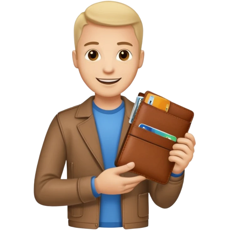ligth man with wallet in hand emoji