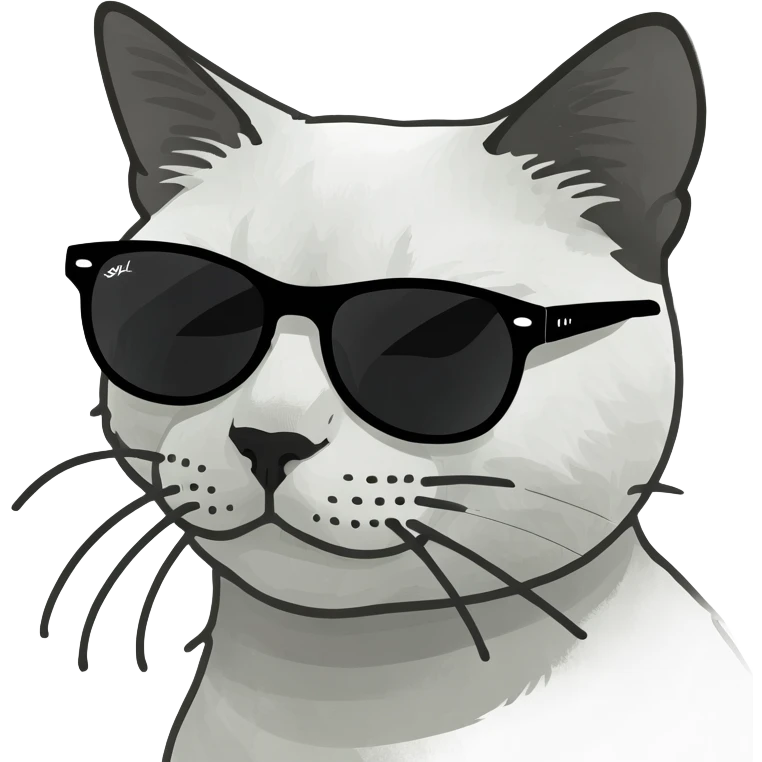 Cat with sunglasses emoji