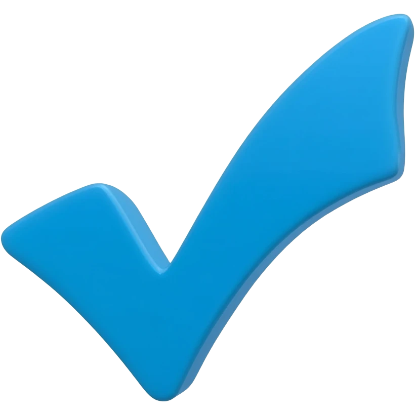 Синяя галочка emoji