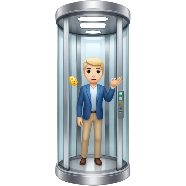 going #2 in a glass elevator  emoji