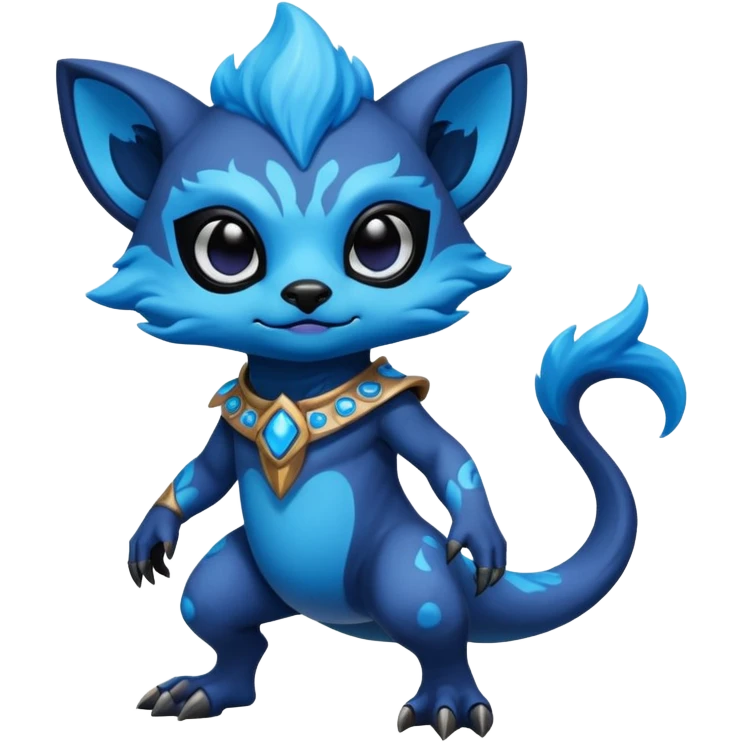 Epic Edgy Cute Colorful Vibrant Dark Nebula Modern Vernid-Protogen-creature-animal, full body emoji