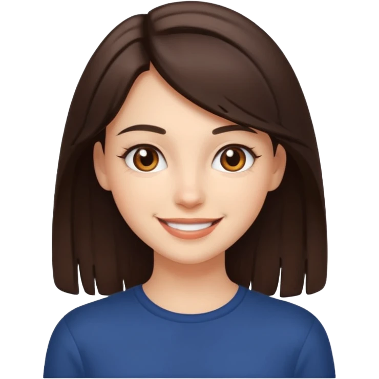 Cool brunette girl emoji