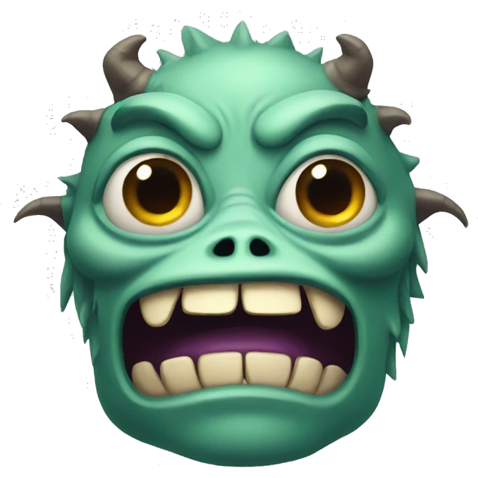 Ugly monster emoji