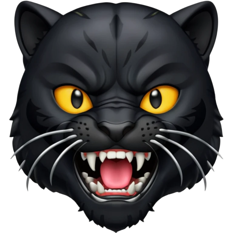 Pantera nera che apre la bocca emoji emoji
