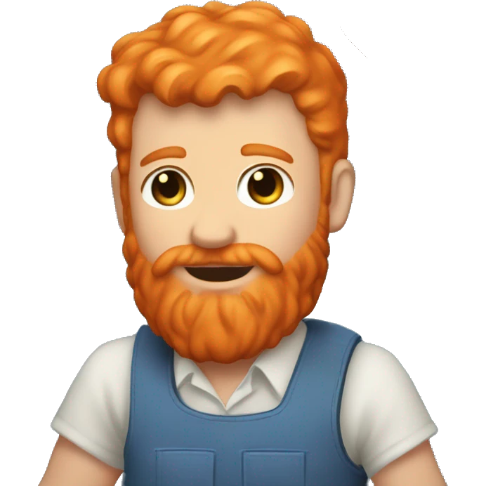 ginger hair and beard caucasian carrot daddy holding a carrot baby emoji