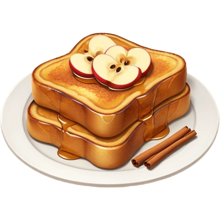 cinnamon and apple on french toast emoji