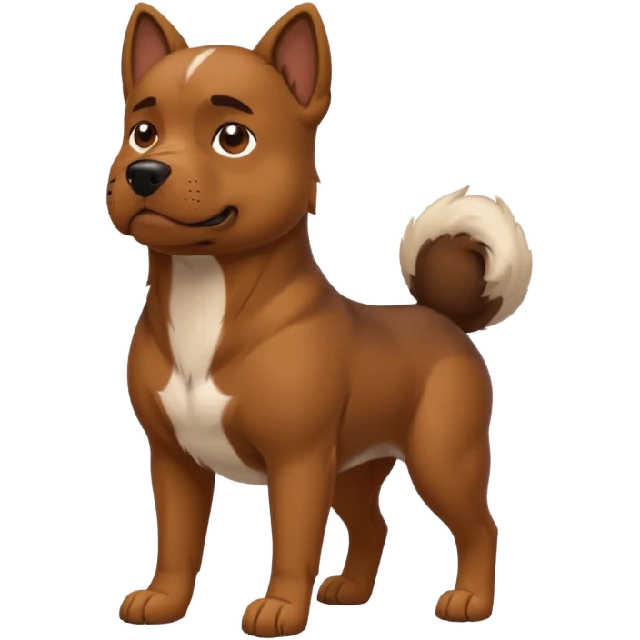 dog with muscle emoji