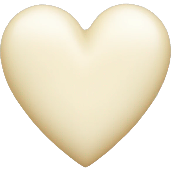 Cream colored heart emoji