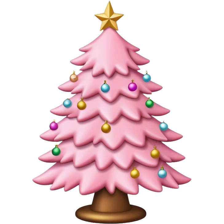 baby pink christmas tree emoji