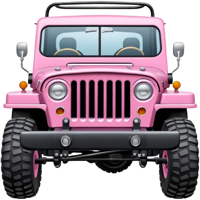 Jetson’s Full size jungle tour 1942 Willy’s pink jeep crawler with installed winch on bumper  emoji